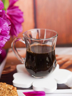 استکان پاشاباغچه 6عددی کمرباریک دسته دار