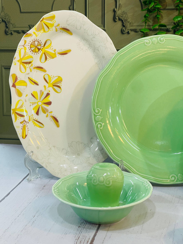 سرویس غذا خوری چینی الیزابت 15پارچه دونفره رنگی