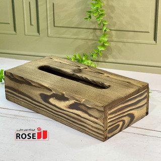 جای دستمال کاغذی چوب نرات طرح دار